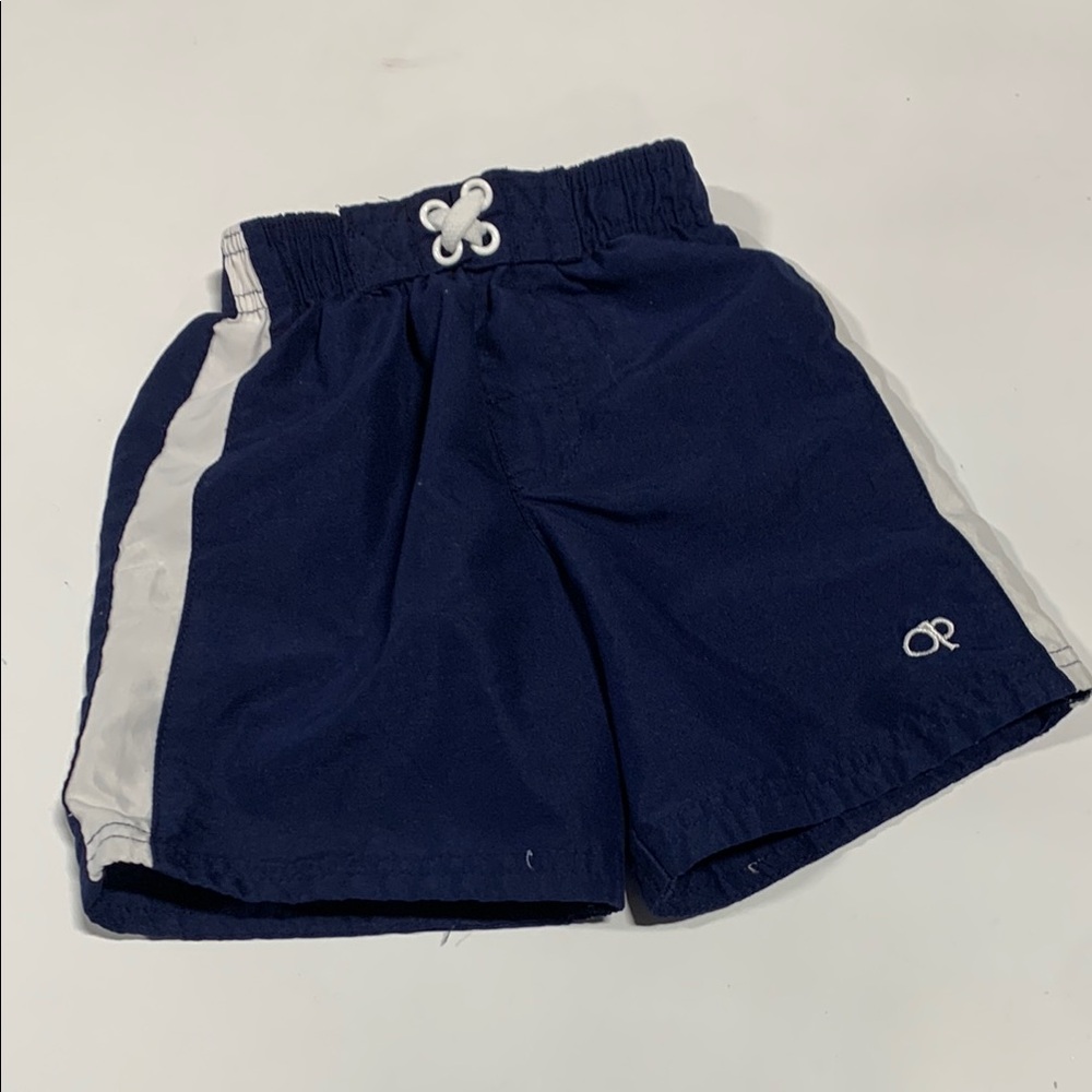 Navy Blue and White Kids' Swim Shorts - 24 months - 4202